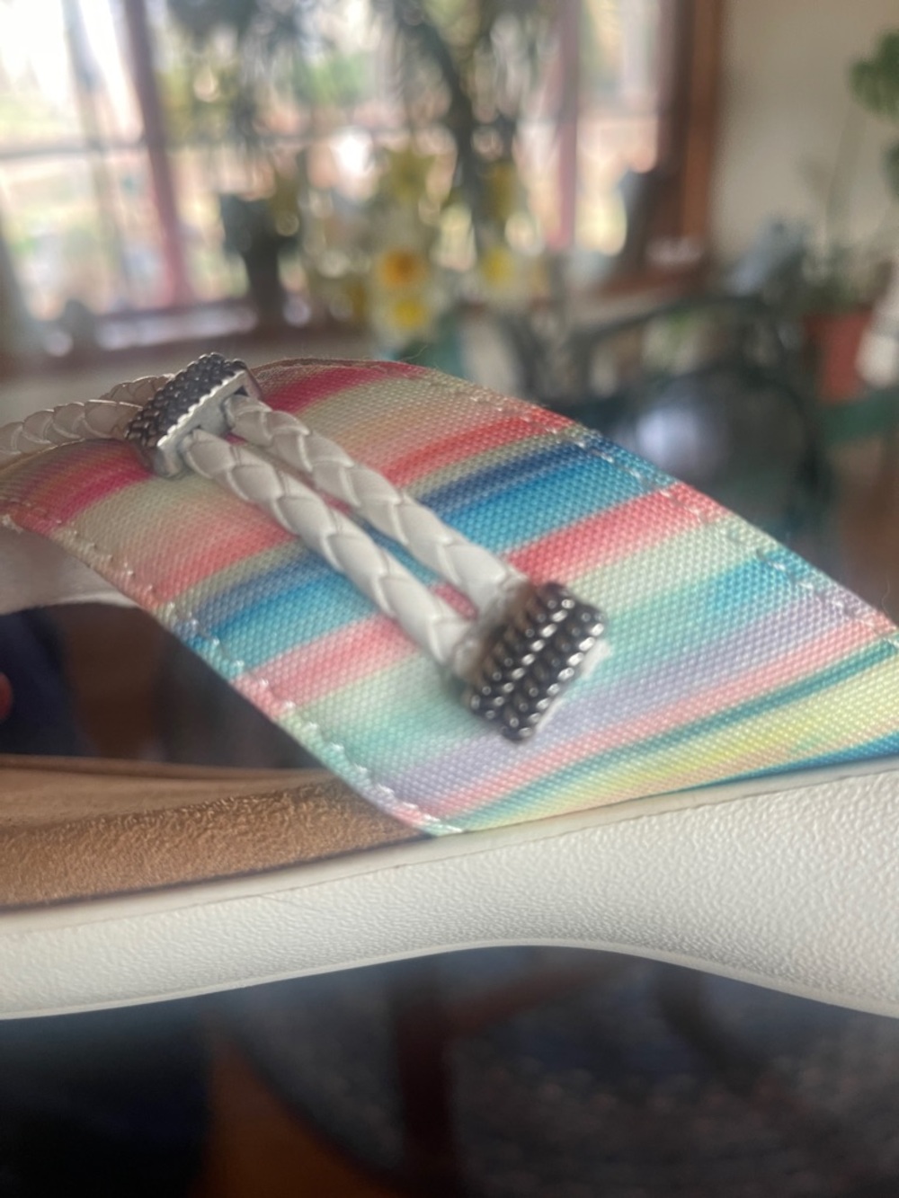 Minnetonka Pastel Striped Sandals - Picture 7 of 7